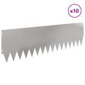 vidaXL Obrubník trávnika 10 ks 103 x 30 cm Oceľ Strieborná