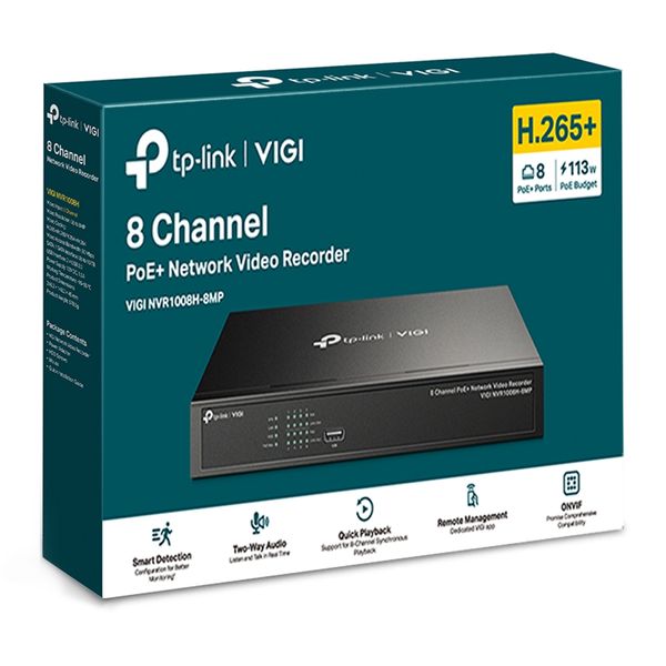 VIGI NVR1008H-8MP 8-kanálový PoE sieťový videorekordér