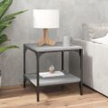 vidaXL Bočné stolíky 2 ks sivé sonoma 40x40x40 spracované drevo