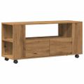 vidaXL TV skrinka kolieska dub artisan 102x34,5x43cm kompozitné drevo