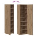 vidaXL Highboard Remeselný dub 50 x 42,5 x 185 cm