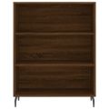 vidaXL Vysoká skrinka hnedý dub 69,5x32,5x180 cm kompozitné drevo
