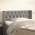 vidaXL Čelo postele so záhybmi bledosivé 103x16x78/88 cm zamat