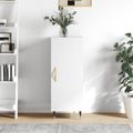 vidaXL Komoda lesklá biela 34,5x34x90 cm spracované drevo
