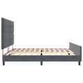 vidaXL Posteľ s pružinovým rámom Tmavo šedá 200 x 200 cm Zamat