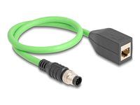 M12 kábel A-coded 8 pin male to RJ45 fem