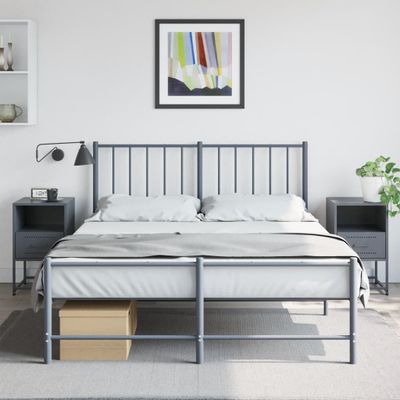 vidaXL Nočné stolíky 2 ks antracitové 36x39x60,5 cm oceľ