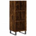 vidaXL Vysoká skrinka dymový dub 34,5x32,5x180 cm spracované drevo