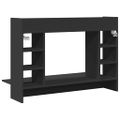 vidaXL Nástenný stolík čierny 105x48x75 cm kompozitné drevo