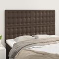 vidaXL Čelo postele hnedé 144x5x118/128 cm umelá koža
