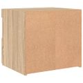 vidaXL Nočné stolíky s LED svetlami 2 ks dub sonoma 50x40x45 cm