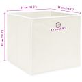 vidaXL Úložné boxy 10 ks, biele 32x32x32 cm, látka