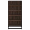 vidaXL Regál na topánky hnedý dub 48x38x97,5 cm spracované drevo