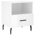vidaXL Nočné stolíky 2 ks lesklé biele 40x35x47,5 cm kompozitné drevo