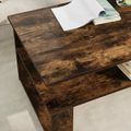 vidaXL Konferenčný stolík Dymová dub 90 x 50 x 40 cm Kompozitné drevo