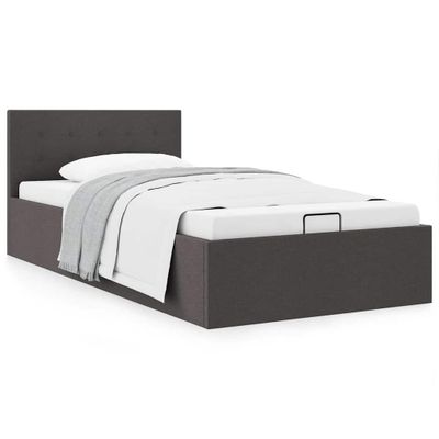 vidaXL Hydraulický posteľný rám+úložný priestor, látka 90x200 cm