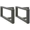 vidaXL Nohy konferenčného stolíka v tvare T, 2 ks, antracitové, 70x25x(30-31) cm, oceľ