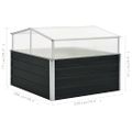 vidaXL Skleník antracitový 100x100x77 cm pozinkovaná oceľ