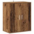 vidaXL Skrinka na topánky staré drevo 60x35x70 cm kompozitné drevo
