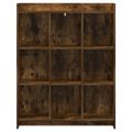 vidaXL Knižnica Dymový dub 87,5 x 30 x 111 cm Kompozitné drevo