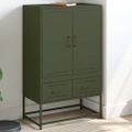 vidaXL Vysoká skrinka olivovozelená 68x39x111,5 cm oceľ