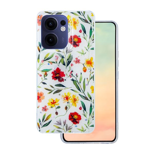 Lesklé puzdro Glam pre Oppo Reno 13F 5G (Global) / 13FS 5G biele