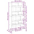 vidaXL Deliaca stena biela 100x33x187,5 cm kompozitné drevo
