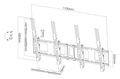 Neomounts NS-WMB200PBLACK/Držák displeje/na stěnu/40-52"/menu board vertikální sklopný/VESA 400X600/nosn. 2x50kg/2 disp Držák, VESA, nástenný, pro dva ploché monitory/TV, úhloprícka 40"-52", náklon 10°, rotace 6°, nosnost 2× 50kg, cerný