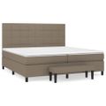 vidaXL Boxspring posteľ s matracom sivohnedý 200x200 cm látka