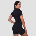 Dámske tričko Cropped Ignite Black - GymBeam, veľkosť XS, veľkosť oblečenia XS