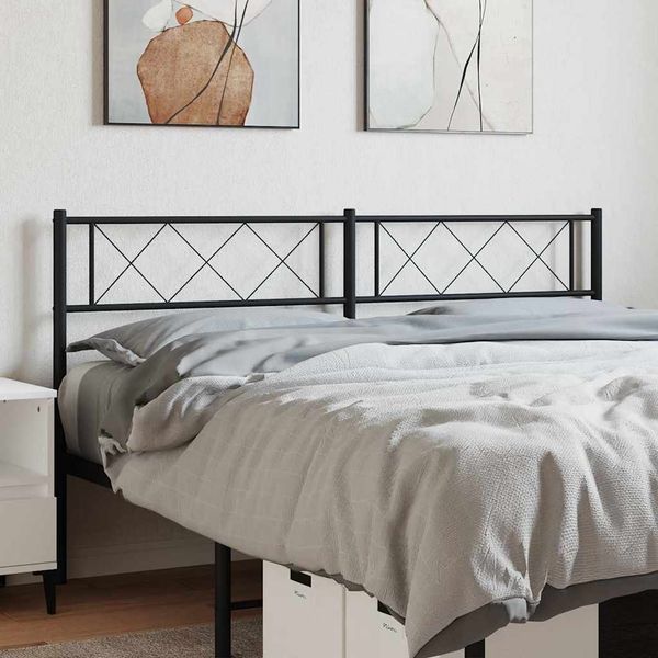 vidaXL Kovové náhradné čelo postele čierne 140 cm