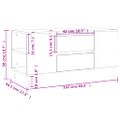 vidaXL Konferenčný stolík dymový dub 102x44,5x50 cm kompozitné drevo