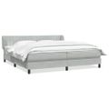 vidaXL Box Spring Posteľ s matracom Svetlosivá 180x220 cm Zamat