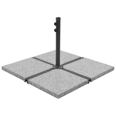 vidaXL Závažia pre slnečník 4 ks sivé granitové štvorcové 100 kg