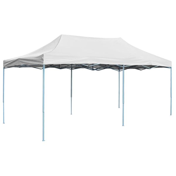 vidaXL Profesionálny skladací párty stan 3x6 m, oceľ, biely
