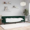 vidaXL Denná posteľ tmavozelená 80x200 cm zamat