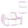 vidaXL Vonkajšia lavička 2 -Seater 116 x 67,5 x 72 cm polyratan