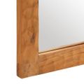 vidaXL Zrkadlo do kúpeľne 50x70x2,5 cm masívnw ekácia a sklo