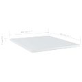vidaXL Prídavné police 8ks, lesklé biele 40x50x1,5cm, kompozitné drevo