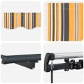 vidaXL Sklopná markíza Viacfarebný 400 × 300 cm Polyester a hliník