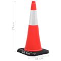 vidaXL Reflexné dopravné kužele s ťažkými základňami 4 ks 75 cm