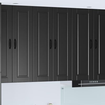 vidaXL Nástenná skrinka PORTO Čierna 60 x 31 x 100 cm Kompozitné drevo