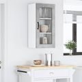 vidaXL Nástenný sklenený kabinet LUCCA Betónovo sivá 40 x 31 x 80 cm
