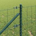 vidaXL Európsky plot s hrotmi 25 x 0,8 m PVC potiahnutá oceľ Zelená