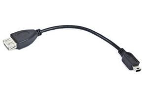 Kábel USB AF/mini BM, OTG, 15cm pre tab. a tel.