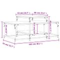 vidaXL Konferenčný stolík hnedý dub 102x60x45 cm kompozitné drevo
