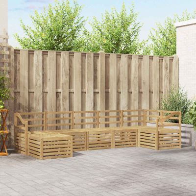 vidaXL Záhradná súprava gaučov 7 ks Biela