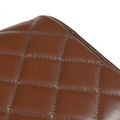 vidaXL lavička 110 x 30 x 45 cm Skutočná koža Hnedý diamant