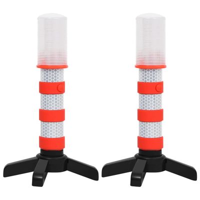 vidaXL Elektronické cestné výstražné svetlo 2 ks 10,5x8x21 cm