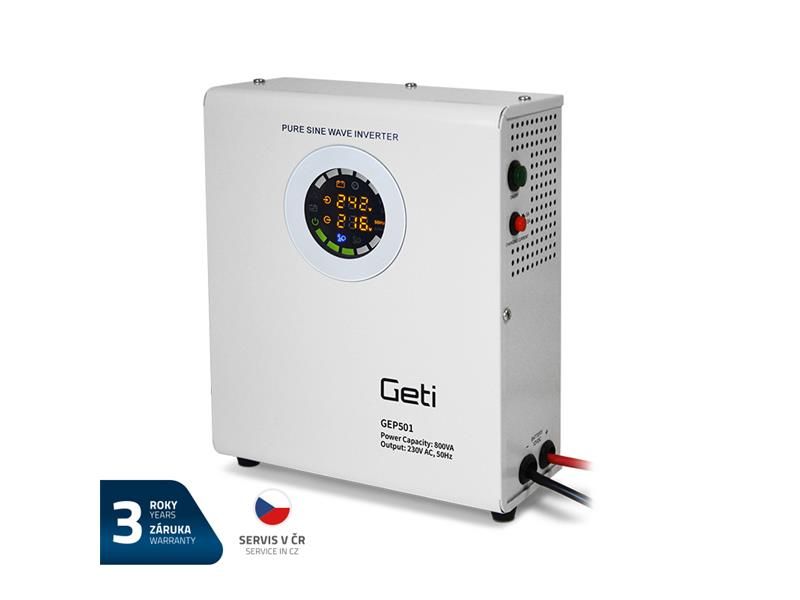 Zdroj záložný GETI GEP501 sinus 500W nástenný (800VA)